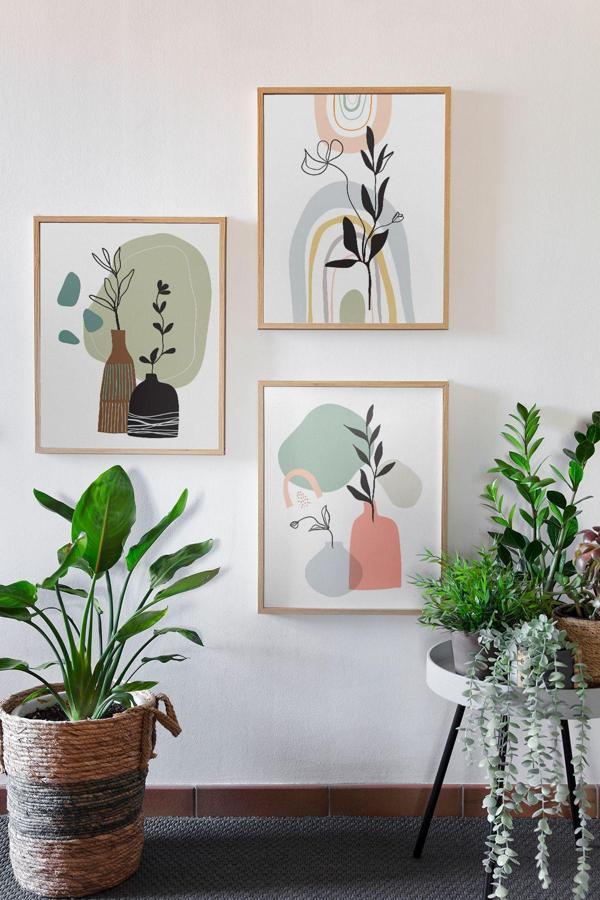 Artavessa Gerçek Ahşap Çerçeveli 3 Parça 3D Poster Tablo Seti - Image 1