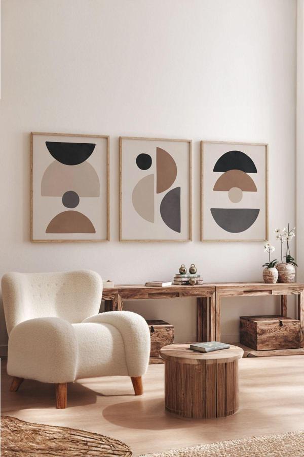 Artavessa Gerçek Ahşap Çerçeveli 3 Parça 3D Poster Tablo Seti - Image 1