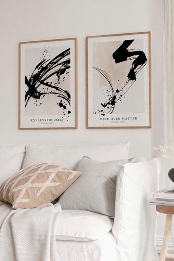 Artavessa 2 Parça Gerçek Ahşap Çerçeveli Tablo Seti - Image 1