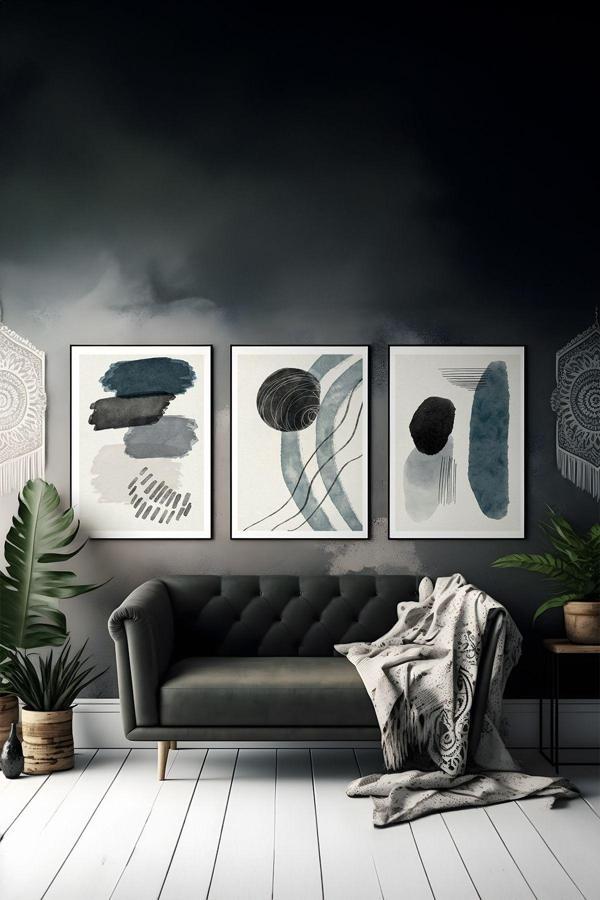 Artavessa 3 Parça Çerçeve Görünümlü Mdf Tablo Seti - Image 1