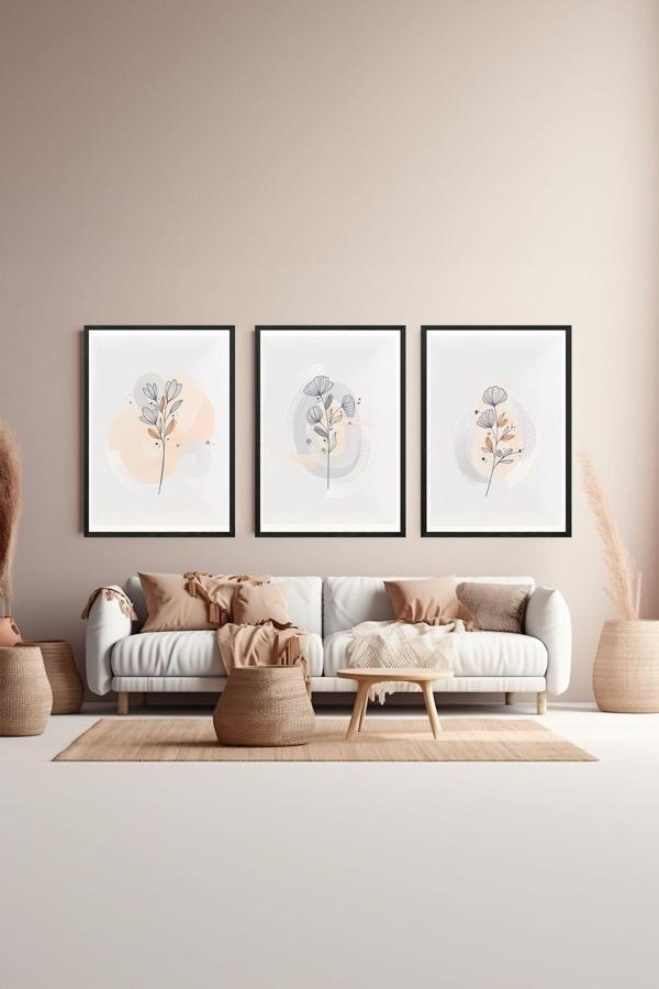Artavessa 3 Parça Çerçeve Görünümlü Mdf Tablo Seti - Image 1