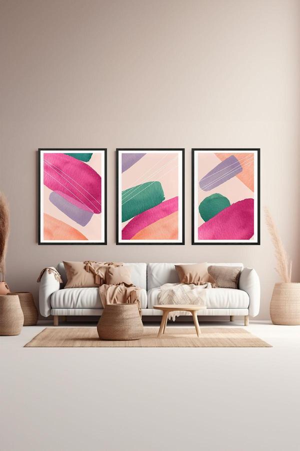 Artavessa 3 Parça Çerçeve Görünümlü Mdf Tablo Seti - Image 1