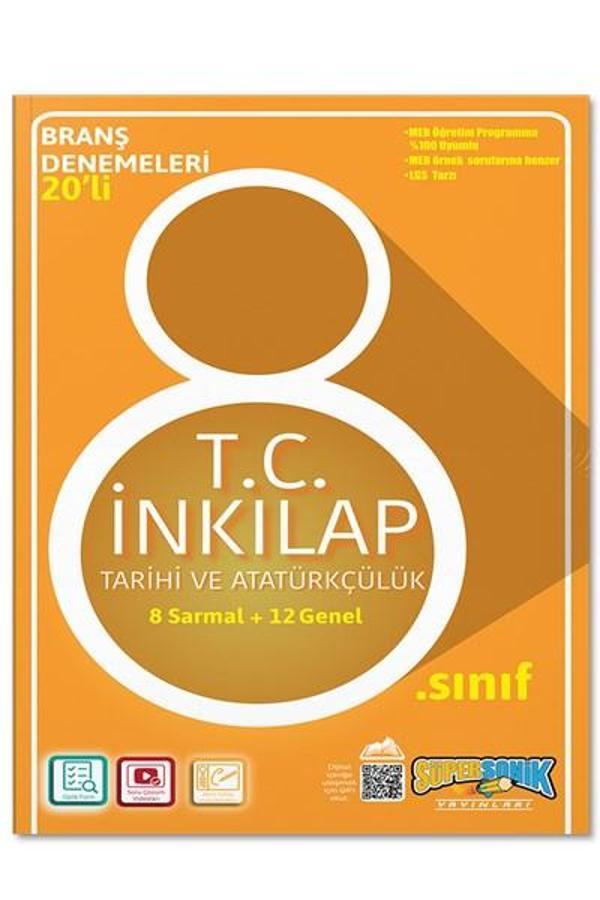 8. Sınıf T.C. İnkılap Tarihi ve Atatürkçülük Branş Denemeleri - Süpersonik Yayınları - Tonguç Akademi - Image 1