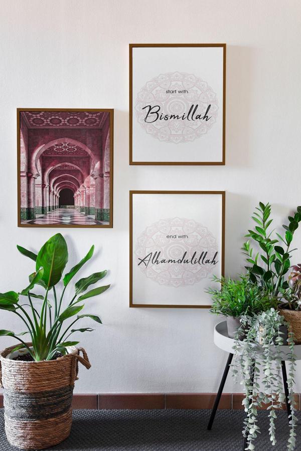 Artavessa 3 Parça Kahverengi Gerçek Ahşap Çerçeveli Tablo Seti - Model 29 - Image 1