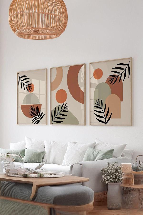Artavessa Gerçek Ahşap Çerçeveli 3 Parça 3D Poster Tablo Seti - Ersy3Set21 - Image 1