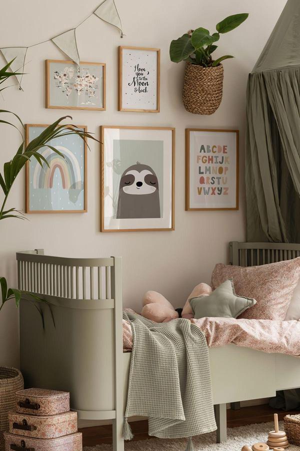 Artavessa 5 Parça Ahşap Çerçeve Görünümlü Mdf Tablo Seti - Image 1