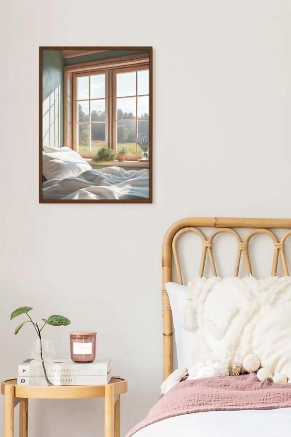 Artavessa Tek Parça Kahverengi Gerçek Ahşap Çerçeveli Tablo Seti - Model 38 - Image 1
