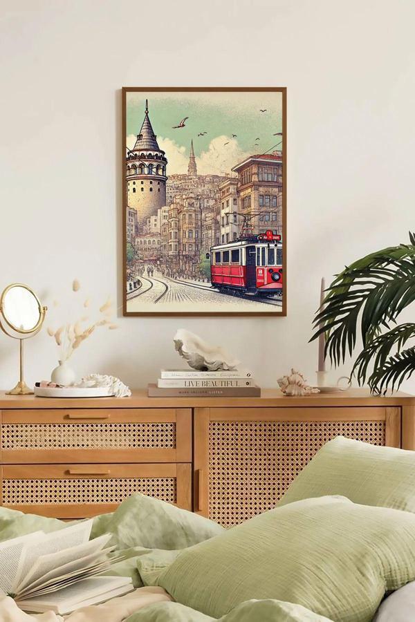 Artavessa Tek Parça Kahverengi Gerçek Ahşap Çerçeveli Tablo Seti - Model 45 - Image 1