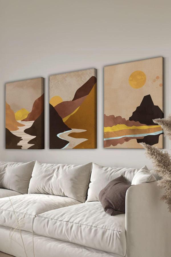 Artavessa Dekoratif 3 Parça Kanvas Tablo - 3Cnvs8 - Image 1