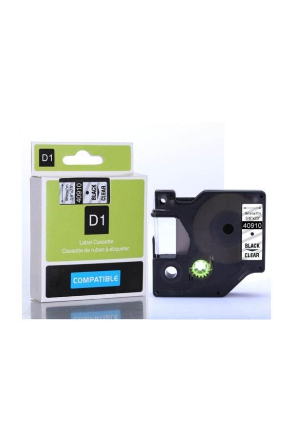 Printpen Dymo D1 Serisi Seffaf Etikete Siyah 40910 9Mmx7M - Image 1