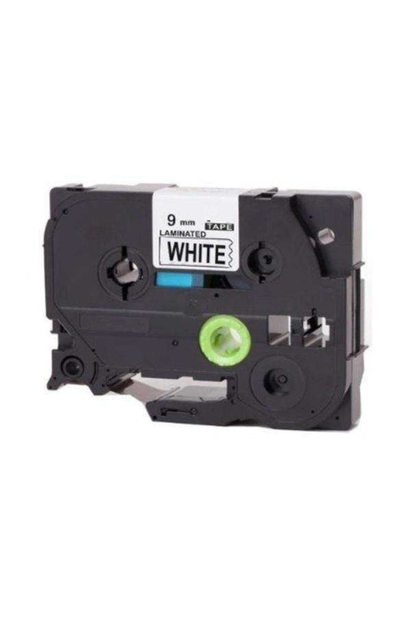 Printpen Brother P Touch Tz Tape 9Tfx221 Beyaz Esnek Etikete Siyah 9Mmx8M Muadil - Image 1