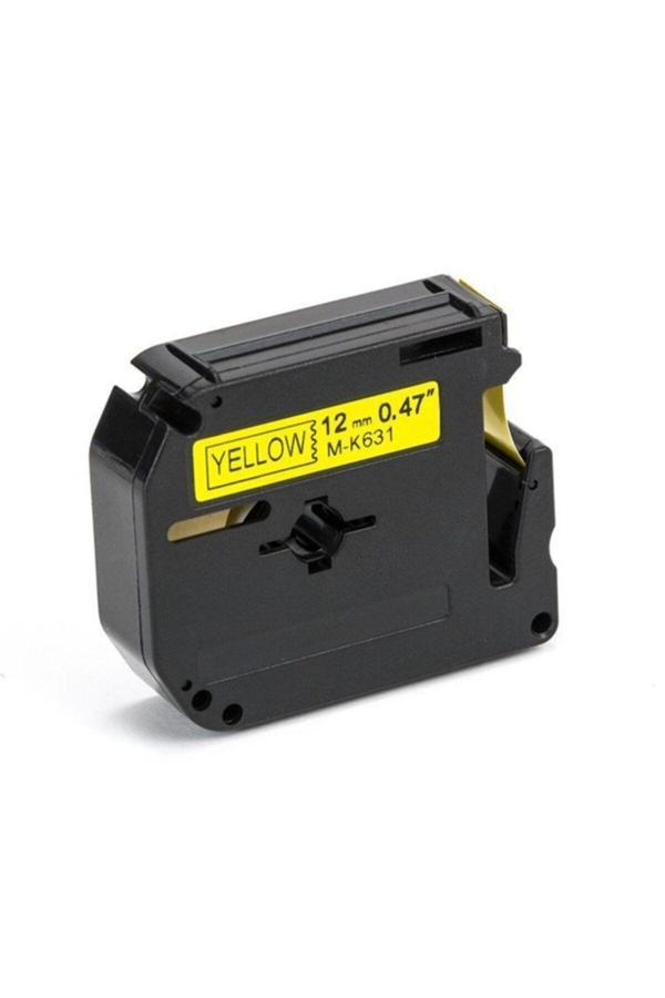 Printpen Brother P Touch M Tape M-K631 Sari Etikete Siyah 12Mmx8M Muadil - Image 1