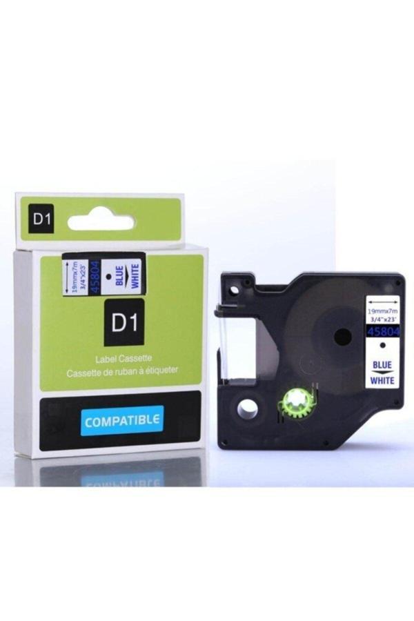 Printpen Dymo D1 Serisi Beyaz Etikete Mavi 45804 19Mmx7M - Image 1