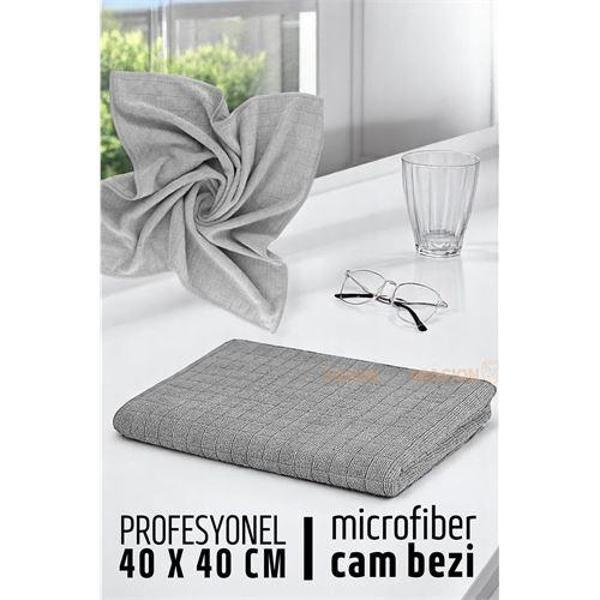 Çift Yüzeyli Profesyonel Microfiber Cam Bezi - Yüksek Kalite Temizlik Bezi  40 x 40 cm - Image 1