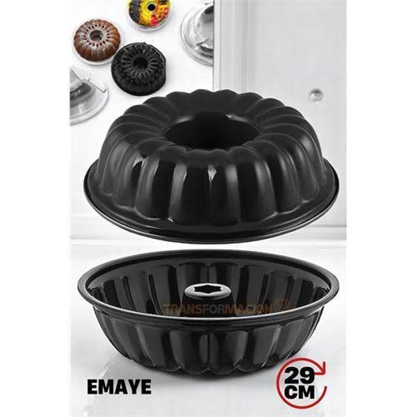 Emaye Kek Kalıbı - Yapışmaz Siyah Emaye Kek Kalıbı 29 CM - Image 1