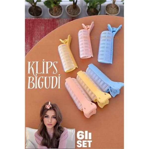 Klipsli Saç Bigudisi Isısız Doğal Bukle Gece Bigudisi 3 cm 6 lı Set - Image 1