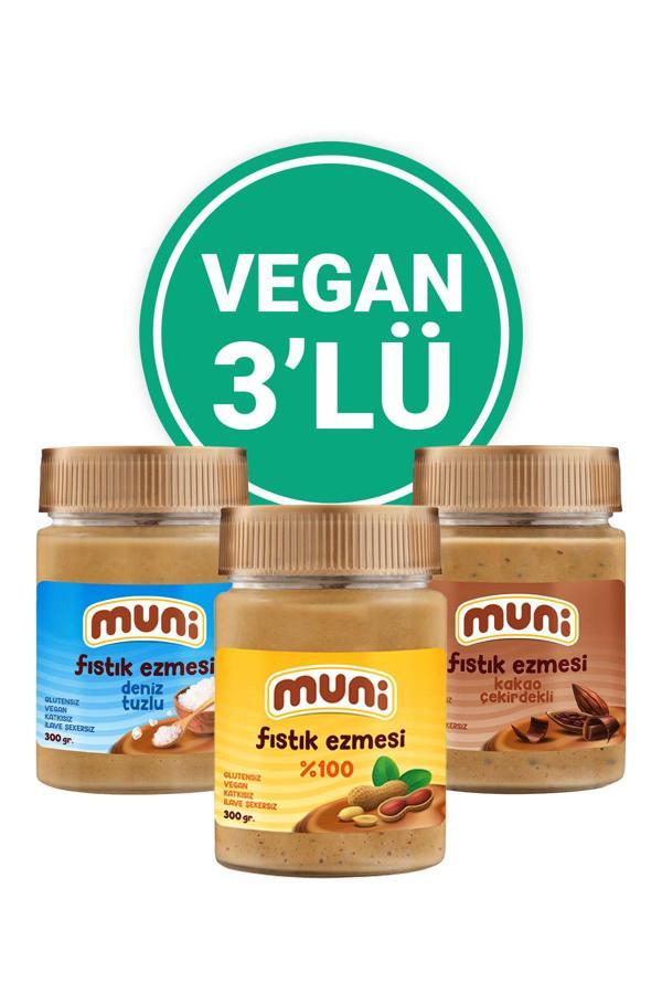 Muni Fıstık Ezmesi Vegan 3'Lü - Image 1