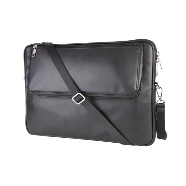 2K S.Deri Laptop Çantası,Tablet Çantası,14'' inç,Vegan,Omuz ve Valiz Askılı,Aksesuar ve Evrak Cepli,25.5*36*2 cm.,Siyah - Image 1