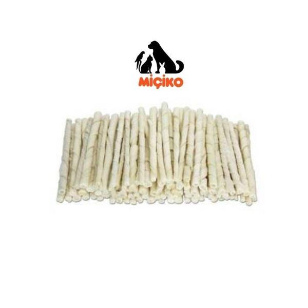 Miçiko Beyaz Burgu Çubuk Köpek Ödülü 100lü Paket - Image 1