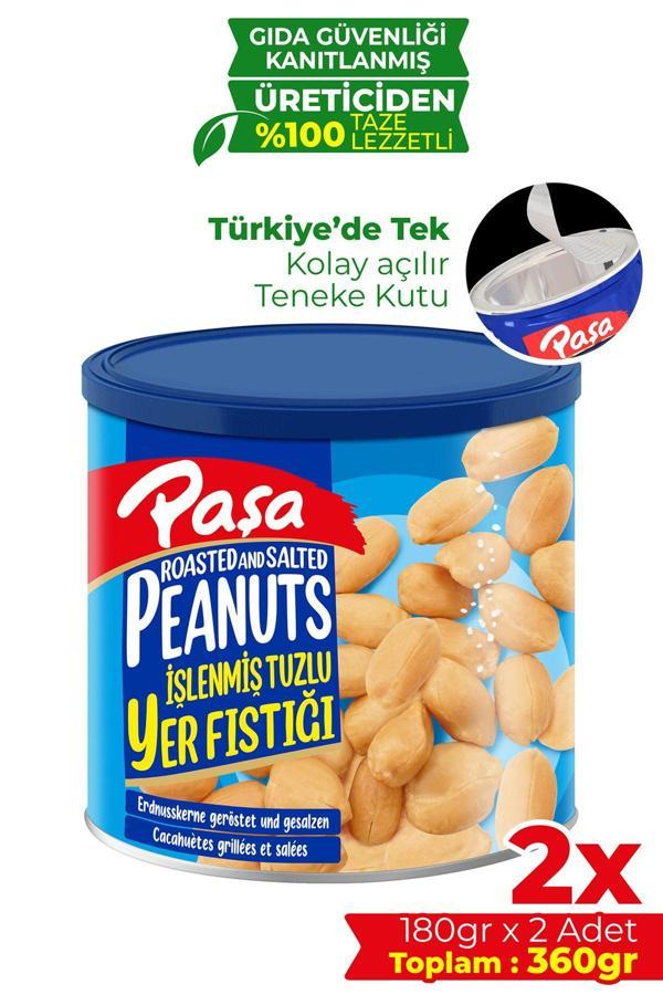 İşlenmiş Yer Fıstığı Teneke Kutu 180 gr X 2 Adet ( 360 Gr) - Image 1