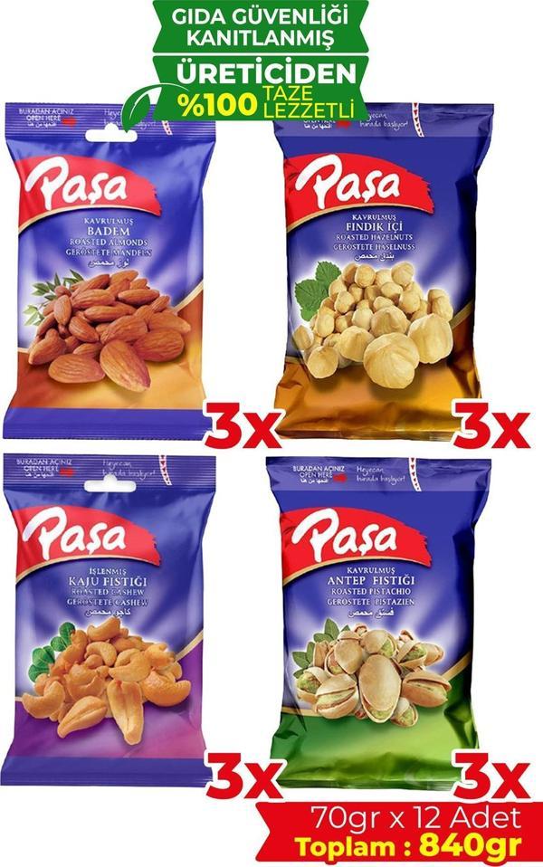 Paşa Karışık Kuruyemiş 70 gr X 12 Adet (TOPLAM 840 GR) - Image 1