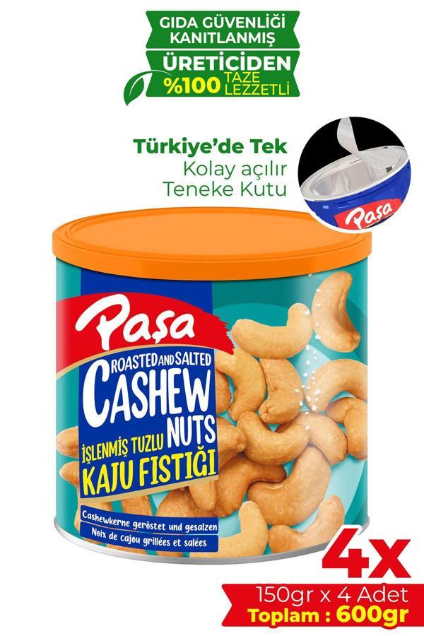 İşlenmiş Kaju Fıstığı Teneke Kutu 150 gr X 4 Adet (600 GR) - Image 1