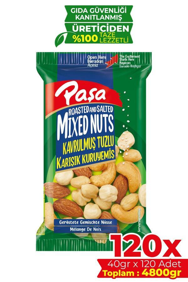 Kavrulmuş Tuzlu Karışık Kuruyemiş 40 gr X 120 Adet (TOPTAN KURUYEMİŞ) - Image 1