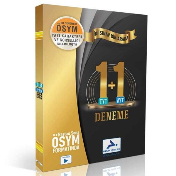 Paraf Tyt Ayt 1+1 İkisi Bir Arada Denemesi Video Çözümlü - PRF Paraf Yayınları - Image 1