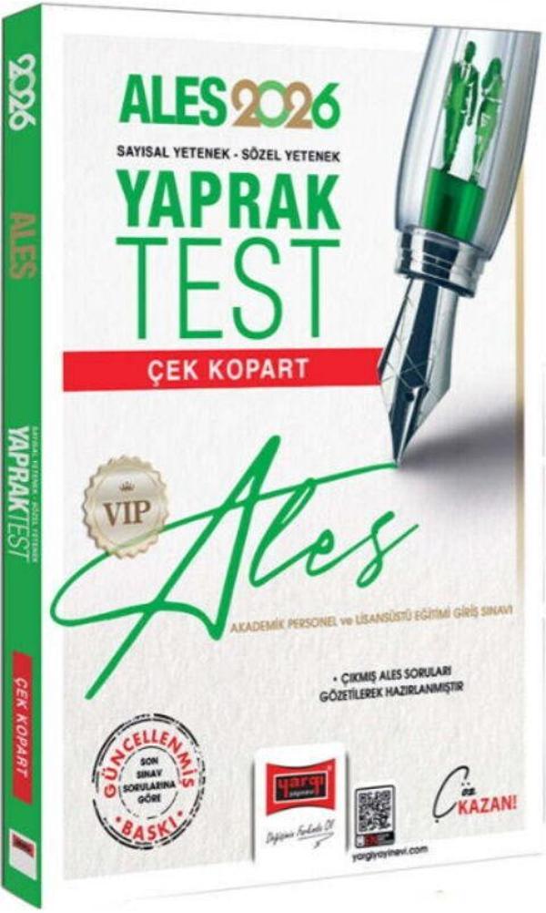 Yargı Yayınları 2026 ALES VIP Sayısal Sözel Yetenek Çek Kopart Yaprak Test - Yargı Yayınları - Image 1