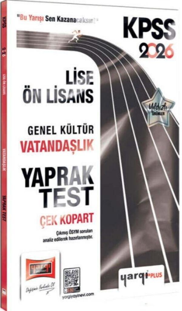 Yargı Yayınları 2026 KPSS Lise Ön Lisans Genel Kültür Vatandaşlık Çek Kopart Yaprak Test - Yargı Yayınları - Image 1