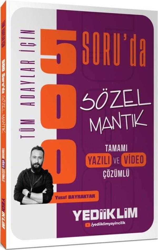 Yediiklim Yayınları Tüm Adaylar İçin 500 Soru da Tamamı Çözümlü Sözel Mantık Soru Bankası - Yediiklim Yayınları - Image 1