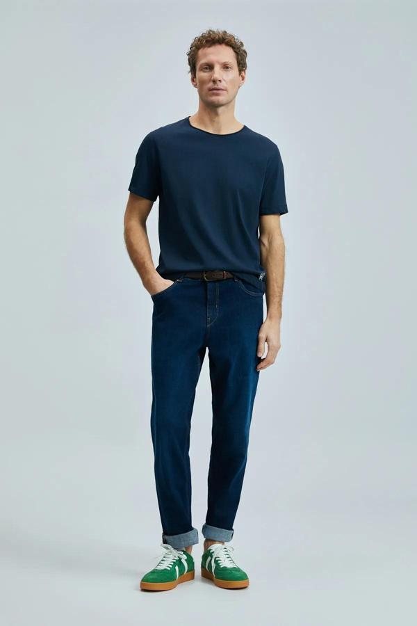Lufian Junya Erkek Basic Tişört Lacivert - Image 1