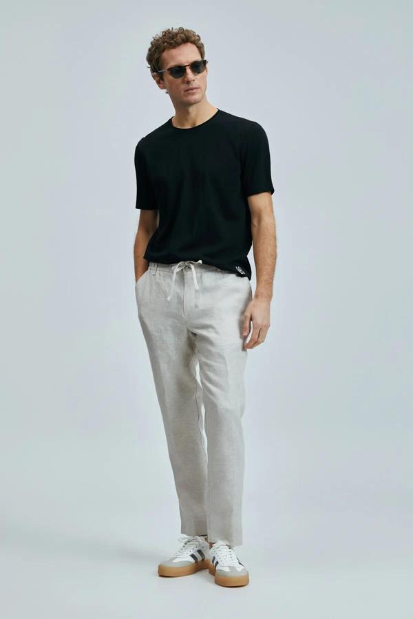 Lufian Junya Erkek Basic Tişört Siyah - Image 1