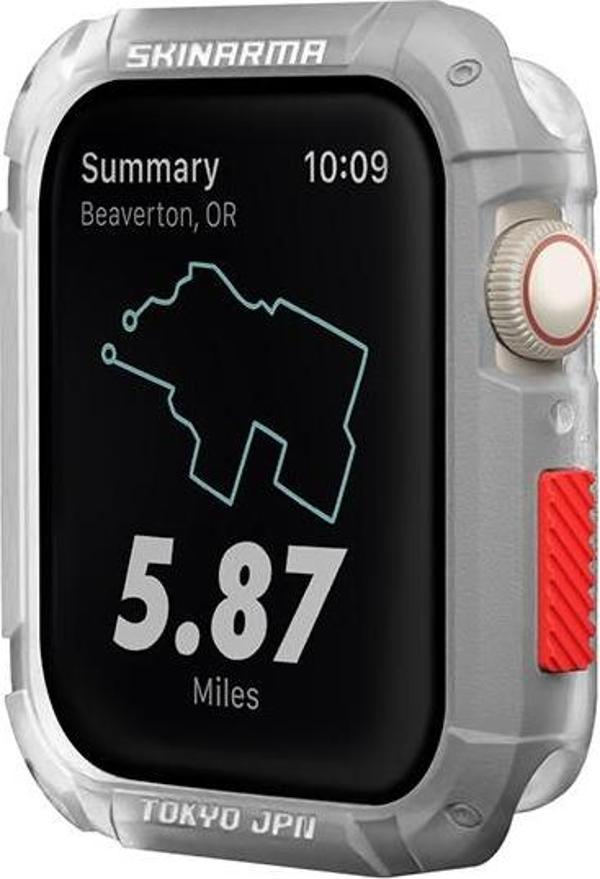 Skinarma Watch Akıllı Saat Gövde Koruyucu 7 45mm Kurono Buzlu Tasarım Sert PC Kasa Koruyucu Beyaz - Image 1