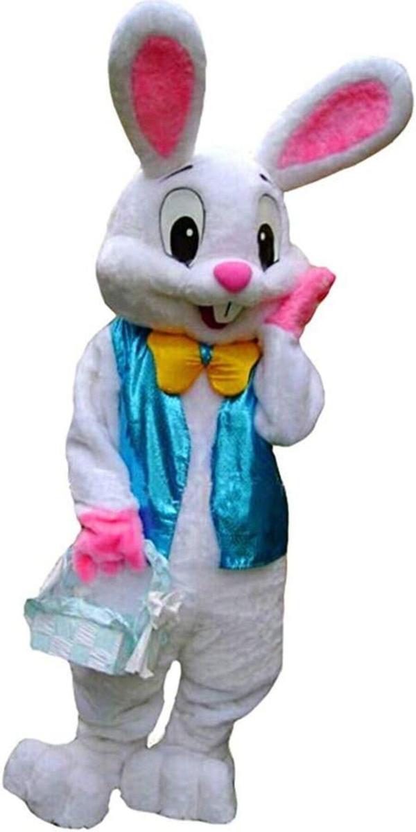 Paskalya Tavşanı Kostümü Yetişkinler İçin, Cadılar Bayramı Kostümü Tavşan Maskot Kostüm - Image 1