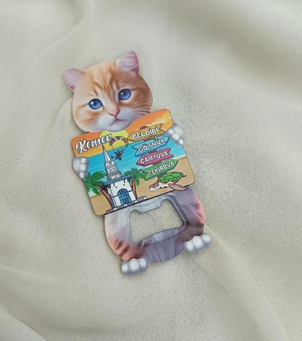Magnet Açacak Gazoz Şişe Açacağı Mıknatıslı Buzdolabı Süsü  Kaplumbağa Kule - Image 1