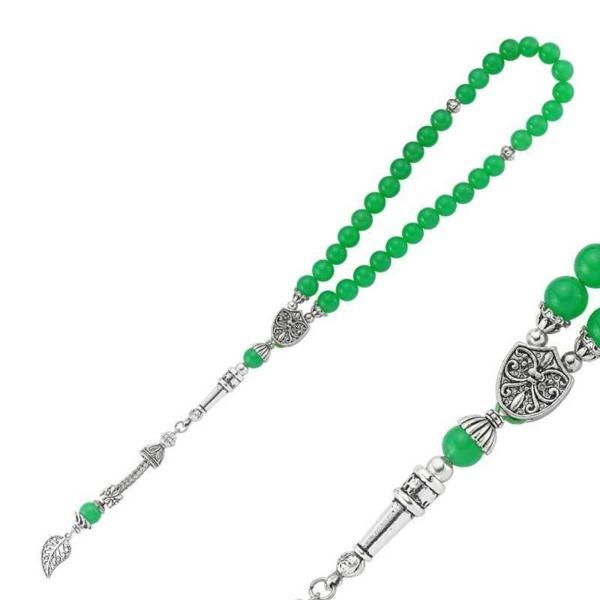 Doğaltaş Metal Püsküllü Aventurin Taşlı Tesbih SL2346 - Image 1