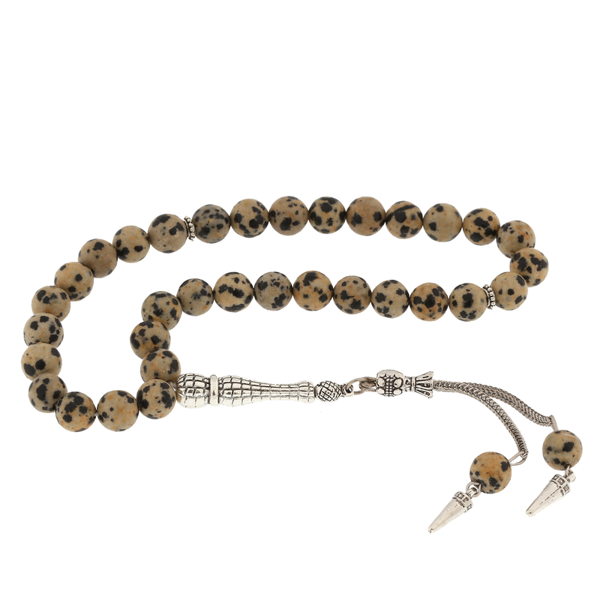 ​Doğaltaş Metal Püsküllü Dalmaçyalı Jasper Taşı Tesbih SL4024 - Image 1