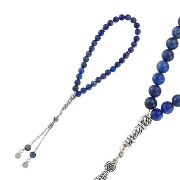 Doğaltaş Metal Püsküllü Lapis Taşı Tesbih SL2338 - Image 1