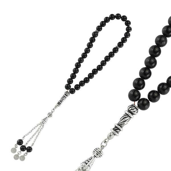 Doğaltaş Metal Püsküllü Mavi Yıldız Taşı Tesbih SL2342 - Image 1