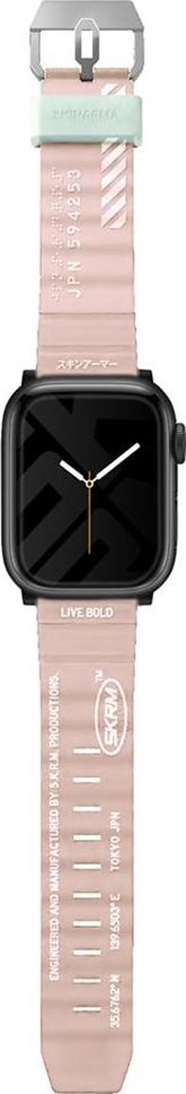 Skinarma Watch Akıllı Saat Kordonu 42mm Kordon Shokku Strap Kayış Pembe Açık - Image 1