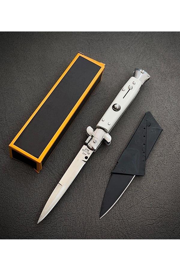 Hayvan Outdoor Stainless İtalyan Model Stiletto Çakı Set - 22 Cm Kamp Set - Image 1