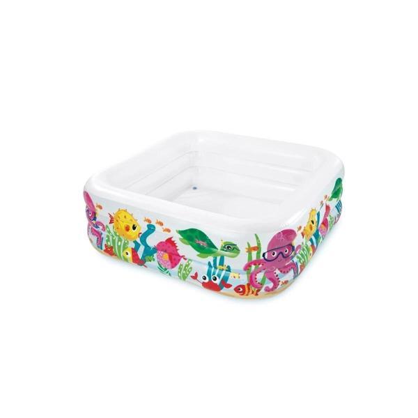 IH57471 Intex Akvaryum Desenli Kare Havuz 159x159x50cm - Image 1