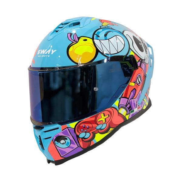 KASK SWAY SW 867 GAMER Gloss BLUE Full Face - Image 1