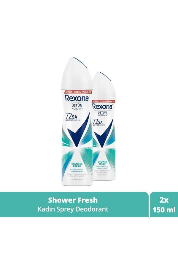 Kadın Sprey Deodorant Shower Fresh 72 Saat Kesintisiz Üstün Koruma 150 ml X2 - Image 1
