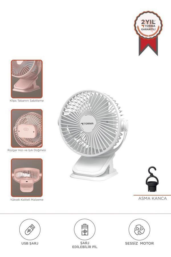 Torima F-15 Beyaz  Mini Fan Vantilatör - Image 1