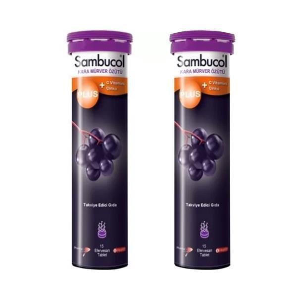 Sambucol_Plus Efervesan 15 Tablet-2 ADET- SKT: 11/2026 - Image 1