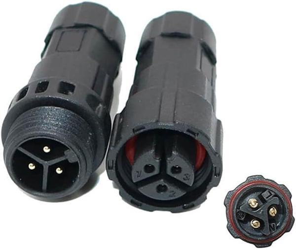 Su Geçirmez 3 Pin Konnektör IP68 Dişi-Erkek Takım 16 mm - Image 1