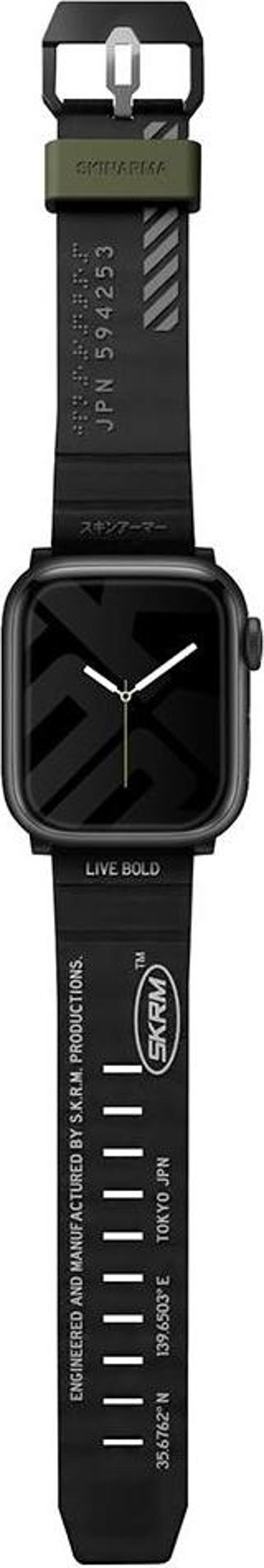 Skinarma Watch Akıllı Saat Kordonu 44mm Kordon Shokku Strap Kayış Siyah - Image 1