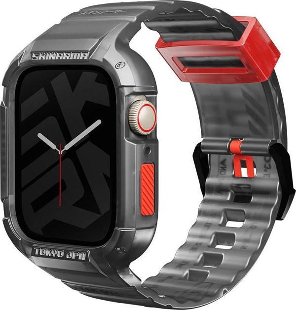 Skinarma Watch Akıllı Saat Kordonu 7 45mm Kordon Saido Sert PC Kasa Koruyuculu Strap Kayış Füme - Image 1